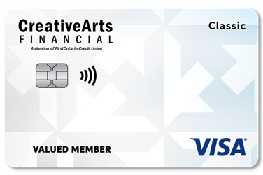 Creative Arts Financial Visa Classic Card