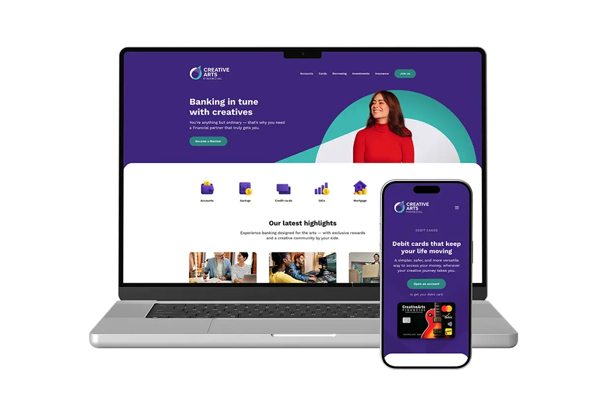 Website and mobile app design showcase.