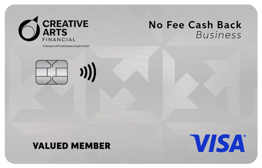 Creative Arts Financial No Fee Cash Back Visa Business Card