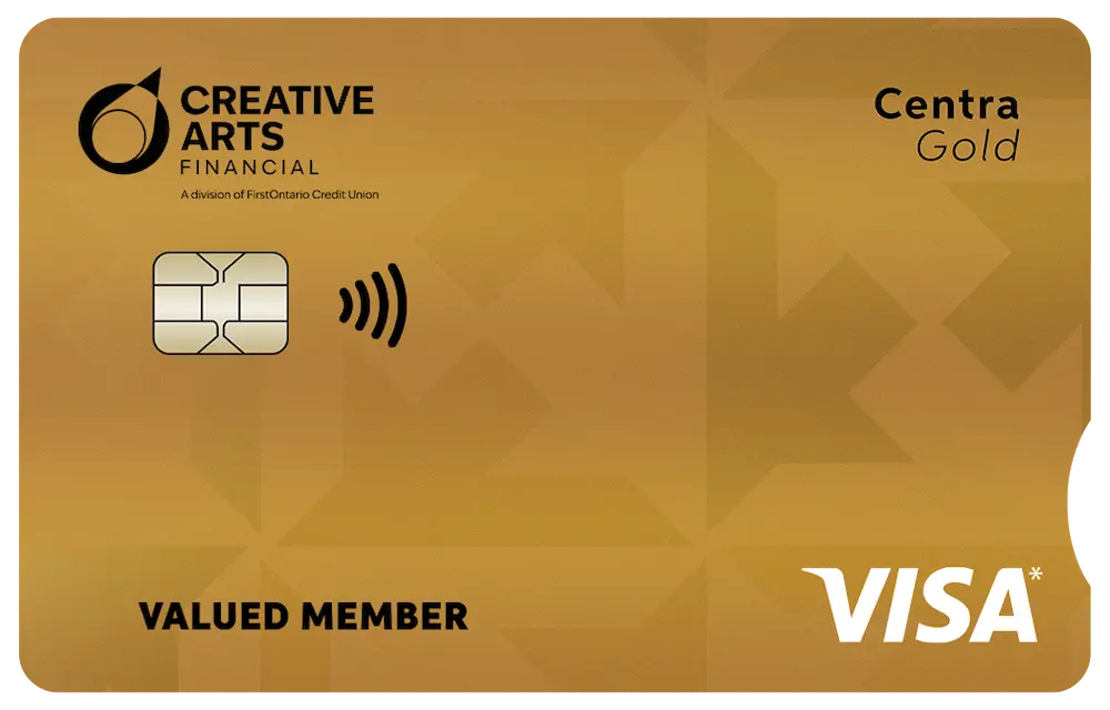 Creative Arts Financial Centra Visa Gold Card